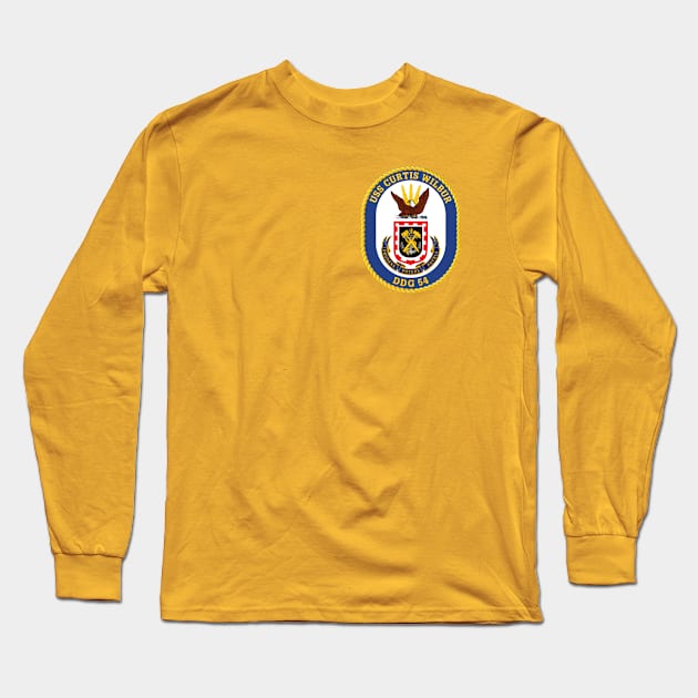 USS Curtis Wilbur (DDG-54) Long Sleeve T-Shirt by Airdale Navy